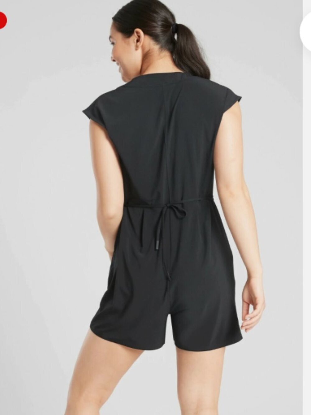Athleta Marlow Sleeveless Romper Black Size Small - Picture 2 of 12